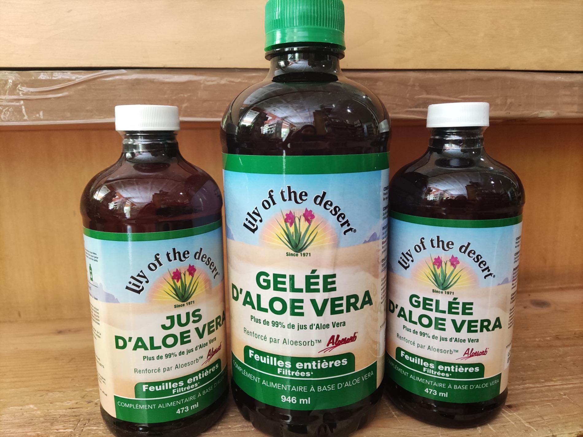 Gelée et Jus d'Aloe vera